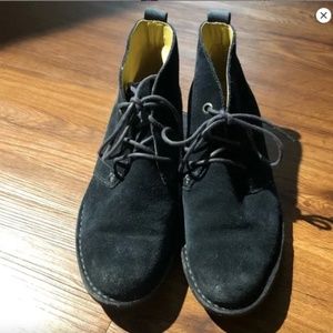 Bussola Blue Suede Bootie/ Lace up Shoes- 38/7.5